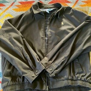 Polo Ralph Lauren size XL cotton poplin in Black with a Tattersall interior